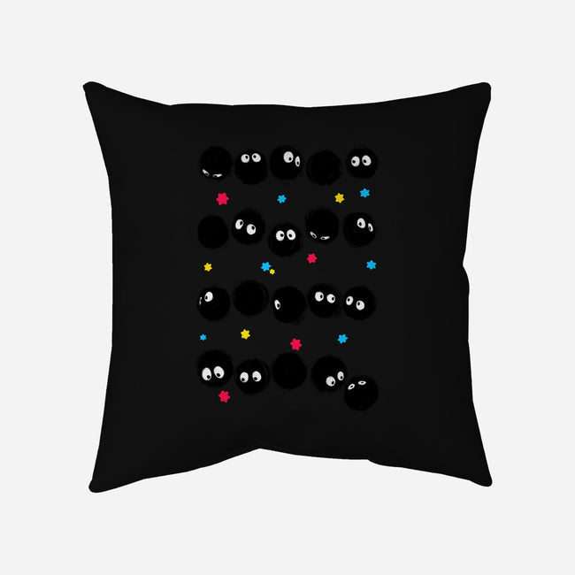Susuwatari Stripes-none removable cover w insert throw pillow-BlancaVidal
