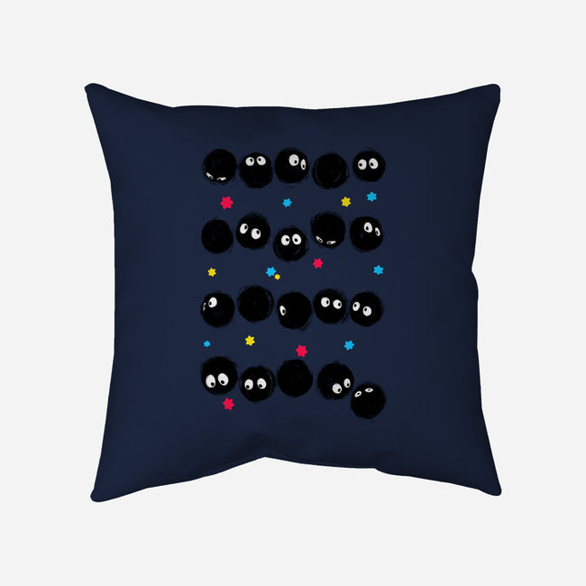 Susuwatari Stripes-none removable cover w insert throw pillow-BlancaVidal