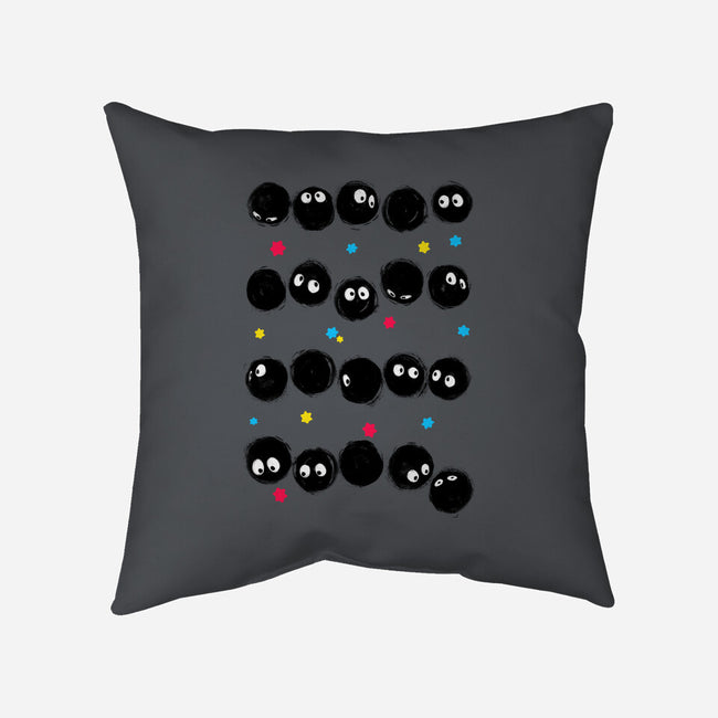 Susuwatari Stripes-none removable cover throw pillow-BlancaVidal