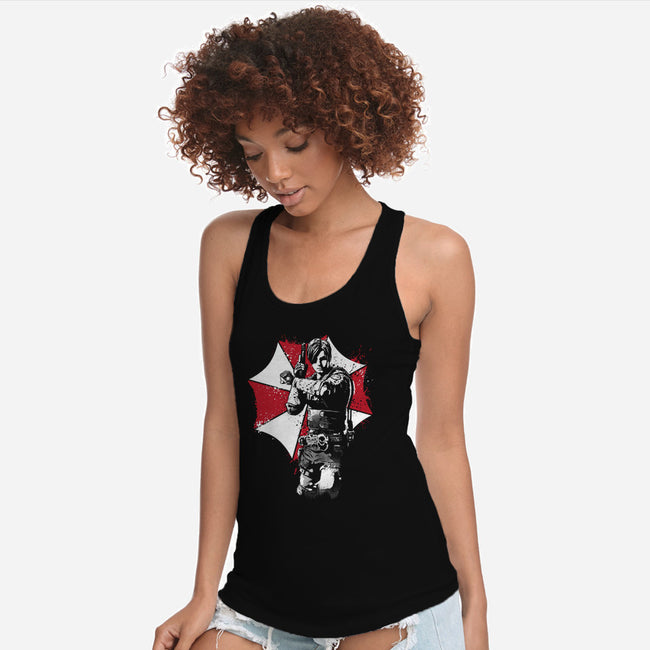 R.P.D. Police Officer-womens racerback tank-DrMonekers