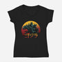 Rad King-womens v-neck tee-vp021