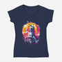 Rad Unicorn-womens v-neck tee-vp021