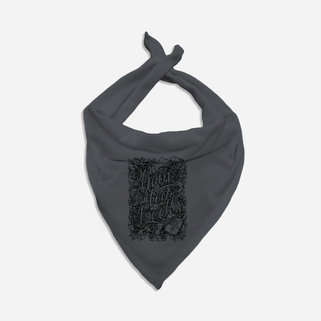 Rain, Tea, & Books-dog bandana pet collar-MedusaD