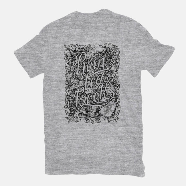 Rain, Tea, & Books-womens basic tee-MedusaD