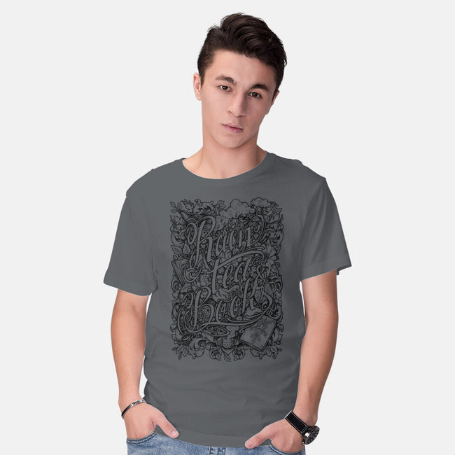 Rain, Tea, & Books-mens basic tee-MedusaD