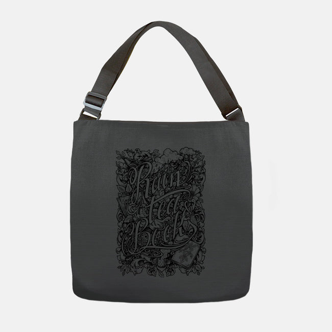 Rain, Tea, & Books-none adjustable tote-MedusaD