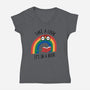 Rainbow Reader-womens v-neck tee-wearviral