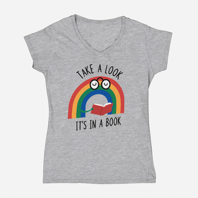 Rainbow Reader-womens v-neck tee-wearviral