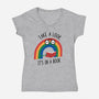 Rainbow Reader-womens v-neck tee-wearviral