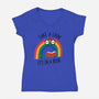 Rainbow Reader-womens v-neck tee-wearviral