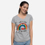 Rainbow Reader-womens v-neck tee-wearviral