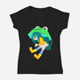 Rainy Season Hero-womens v-neck tee-Nerdy Mandy