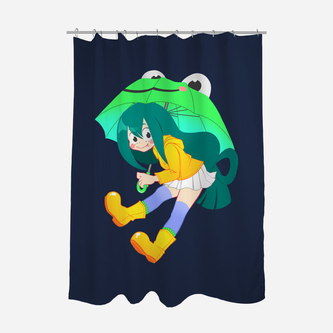 Rainy Season Hero-none polyester shower curtain-Nerdy Mandy