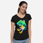 Rainy Season Hero-womens v-neck tee-Nerdy Mandy