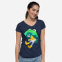 Rainy Season Hero-womens v-neck tee-Nerdy Mandy