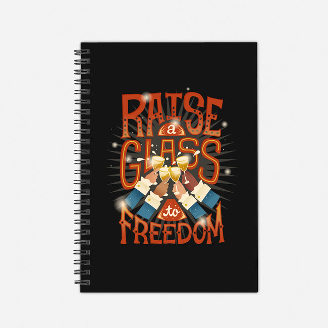 Raise A Glass To Freedom-none dot grid notebook-risarodil