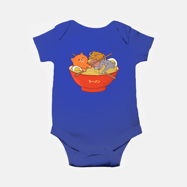 Ramen and Cats-baby basic onesie-ppmid