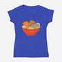 Ramen and Cats-womens v-neck tee-ppmid
