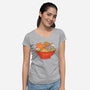 Ramen and Cats-womens v-neck tee-ppmid