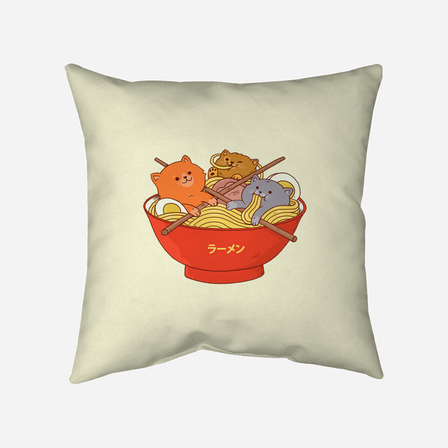 Ramen and Cats-none removable cover w insert throw pillow-ppmid