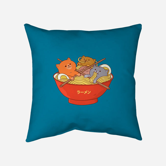 Ramen and Cats-none removable cover w insert throw pillow-ppmid