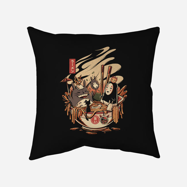 Ramen Pool Party-none removable cover w insert throw pillow-ilustrata