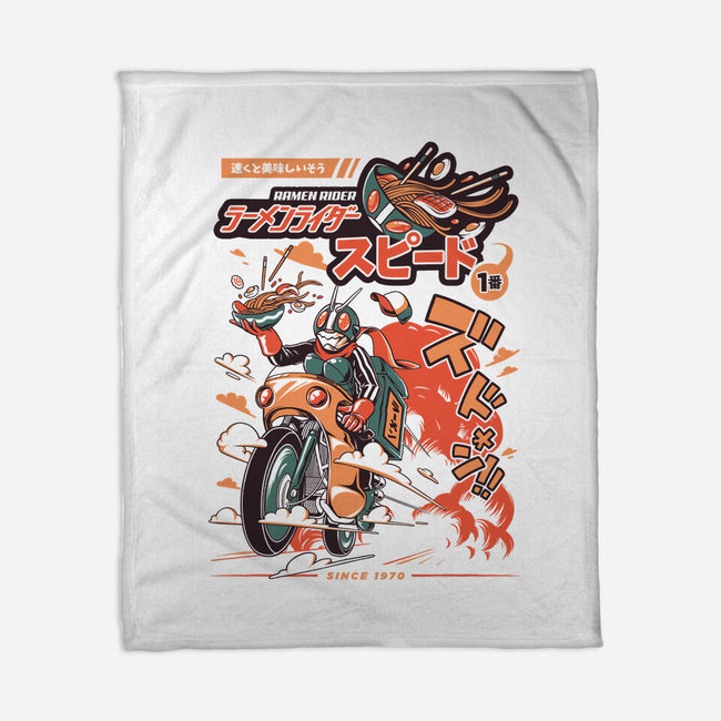 Ramen Rider-none fleece blanket-ilustrata