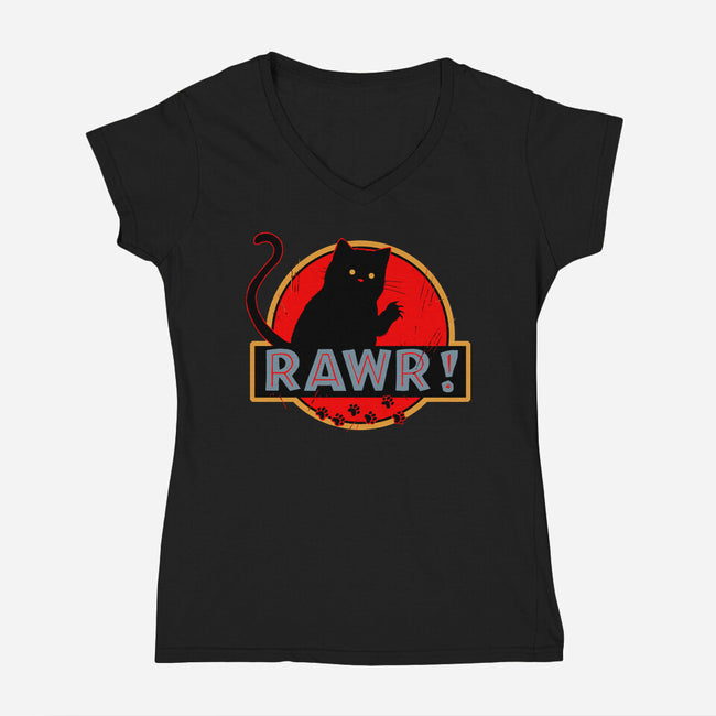 RAWR-womens v-neck tee-Crumblin' Cookie