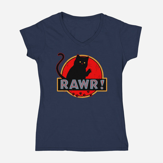 RAWR-womens v-neck tee-Crumblin' Cookie