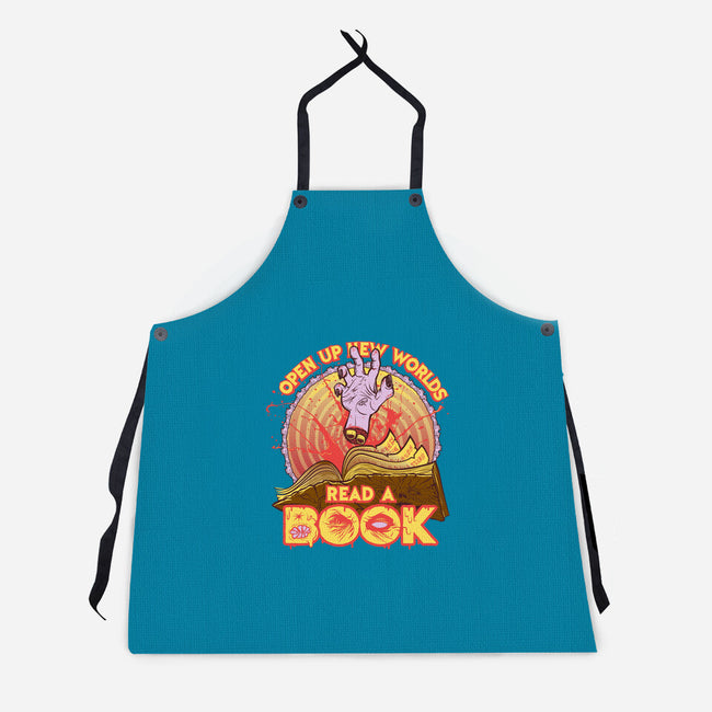 Read a Damned Book-unisex kitchen apron-kgullholmen