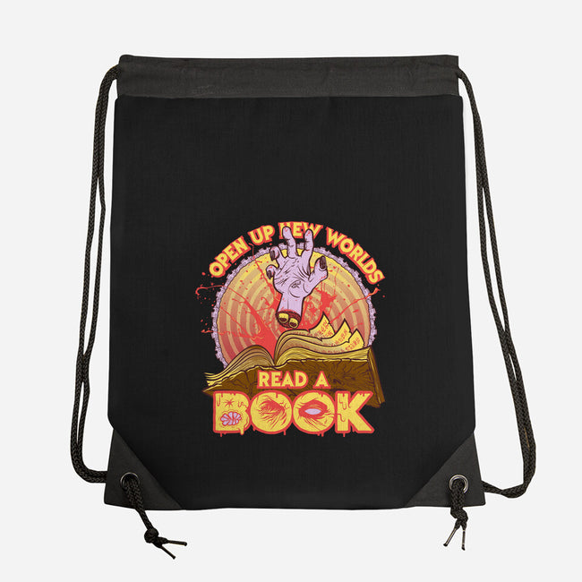 Read a Damned Book-none drawstring bag-kgullholmen