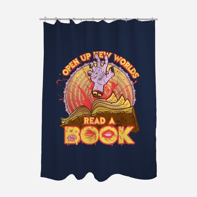 Read a Damned Book-none polyester shower curtain-kgullholmen