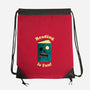 Reading is Fun-none drawstring bag-DinoMike