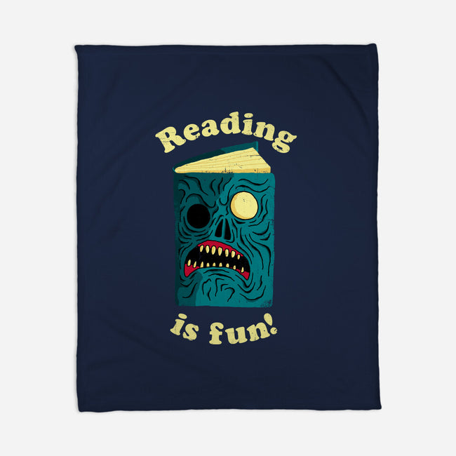 Reading is Fun-none fleece blanket-DinoMike