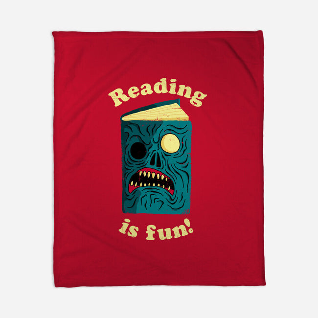 Reading is Fun-none fleece blanket-DinoMike