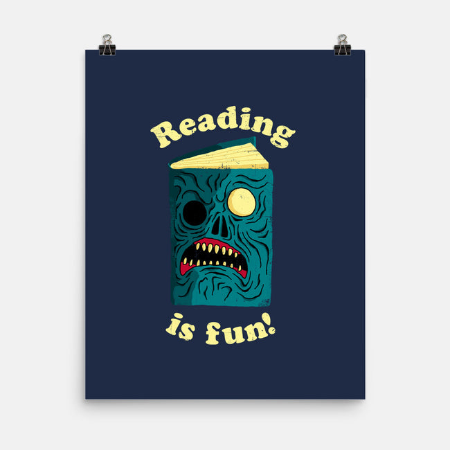 Reading is Fun-none matte poster-DinoMike