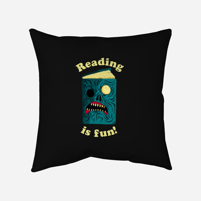Reading is Fun-none removable cover w insert throw pillow-DinoMike