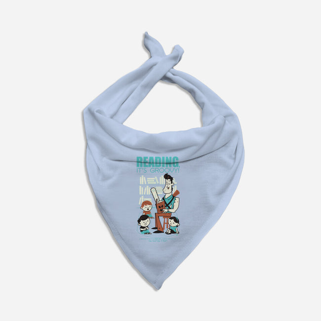 Reading is Groovy-dog bandana pet collar-Dave Perillo