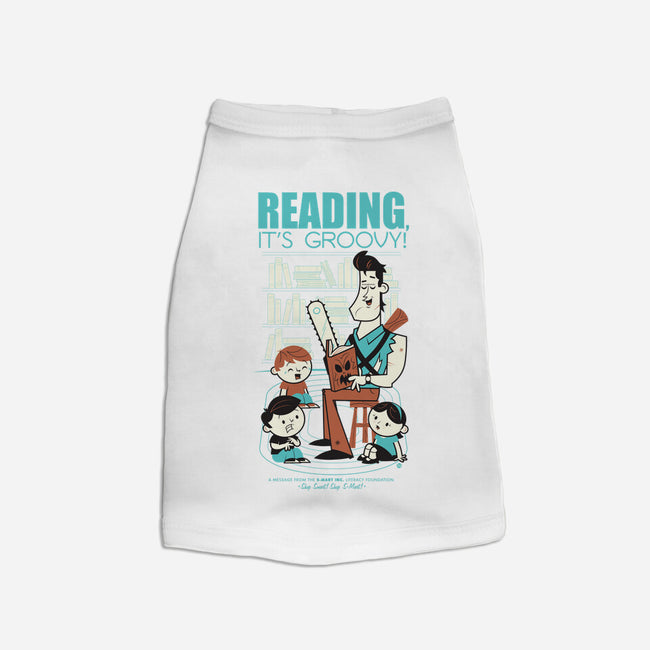 Reading is Groovy-dog basic pet tank-Dave Perillo