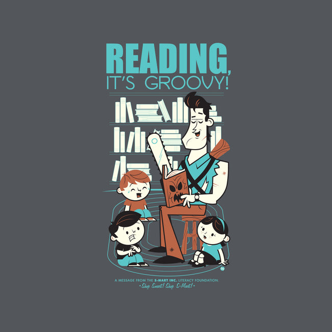 Reading is Groovy-none polyester shower curtain-Dave Perillo