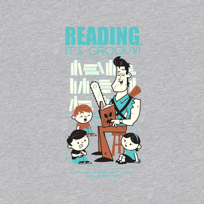 Reading is Groovy-womens v-neck tee-Dave Perillo