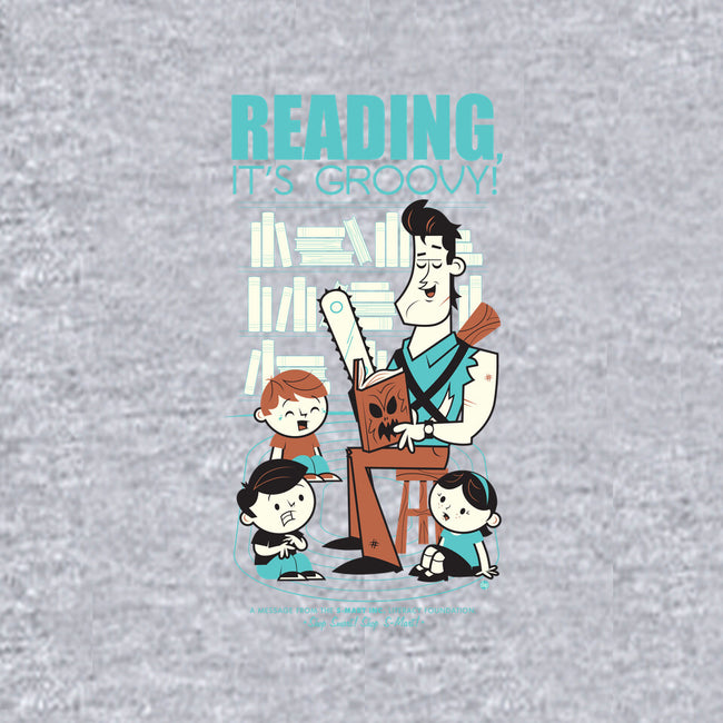 Reading is Groovy-womens off shoulder sweatshirt-Dave Perillo