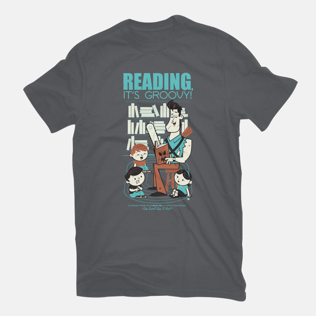 Reading is Groovy-mens long sleeved tee-Dave Perillo