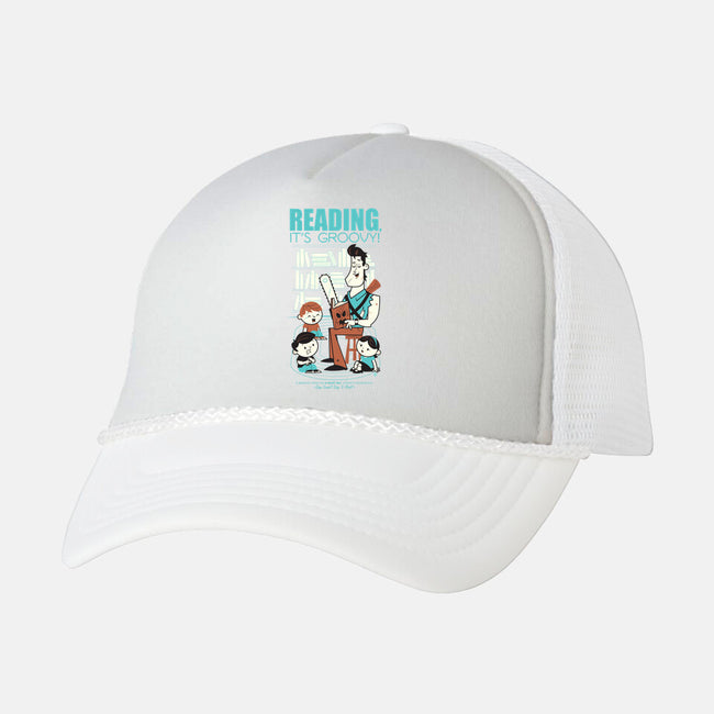 Reading is Groovy-unisex trucker hat-Dave Perillo