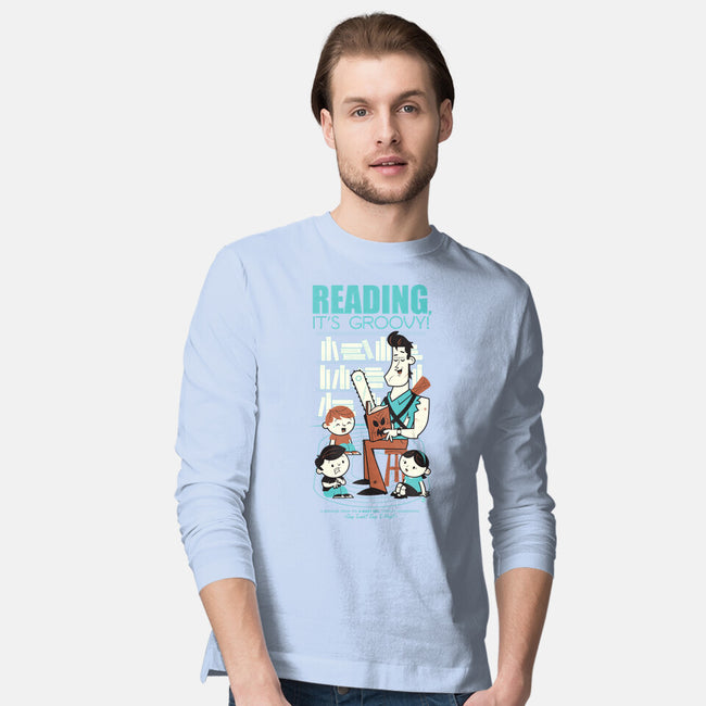 Reading is Groovy-mens long sleeved tee-Dave Perillo