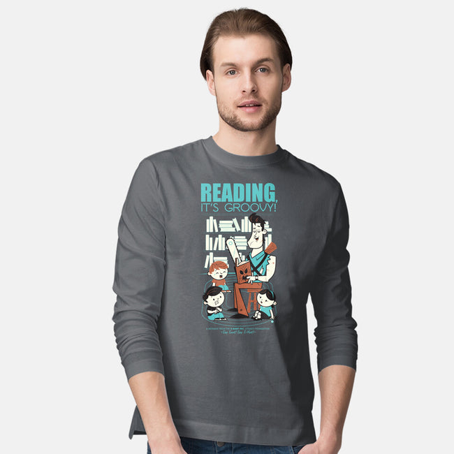Reading is Groovy-mens long sleeved tee-Dave Perillo