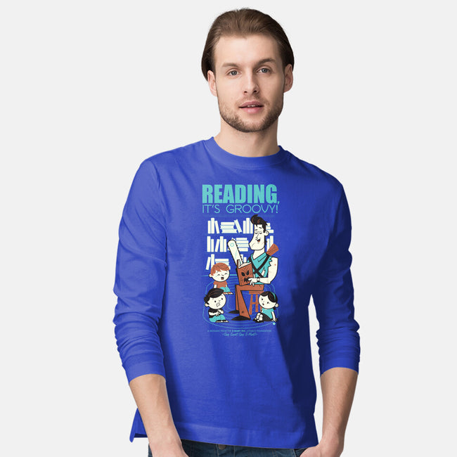 Reading is Groovy-mens long sleeved tee-Dave Perillo