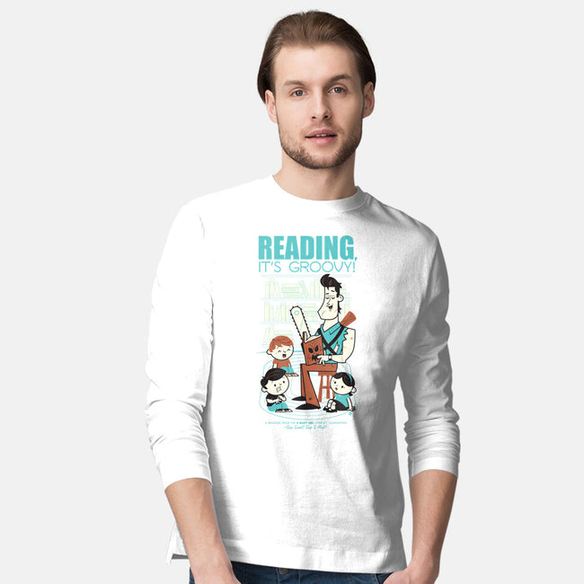 Reading is Groovy-mens long sleeved tee-Dave Perillo