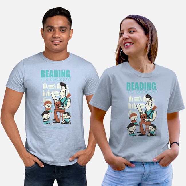 Reading is Groovy-unisex basic tee-Dave Perillo