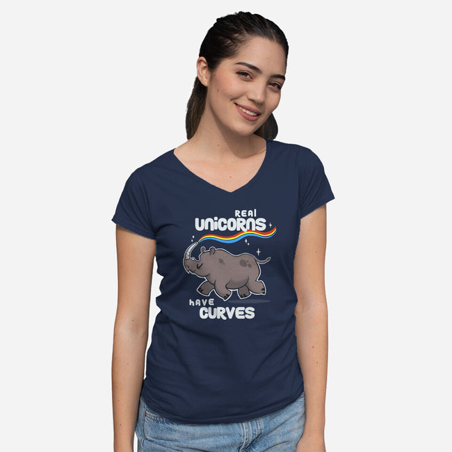 Real Unicorns-womens v-neck tee-BlancaVidal